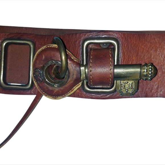 Vintage Juicy Couture Brown Leather Key Buckle Belt main image 5